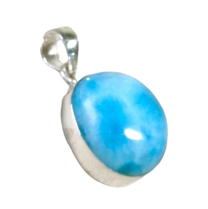 1 "in. Dominican Nice Sky Blue Larimar Stone Pendant Handmade