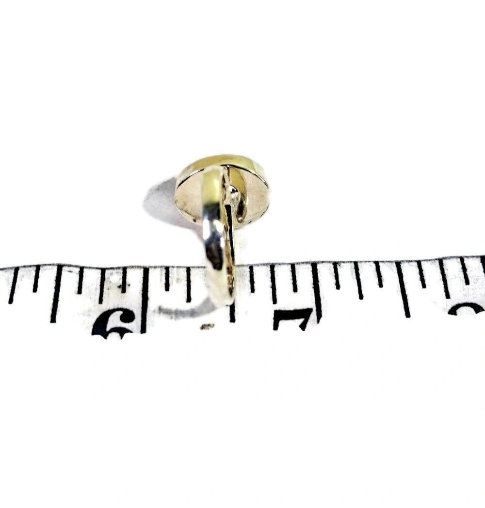 Sterling Silver Beautiful Dominican Blue Amber Stone Ring Handmade