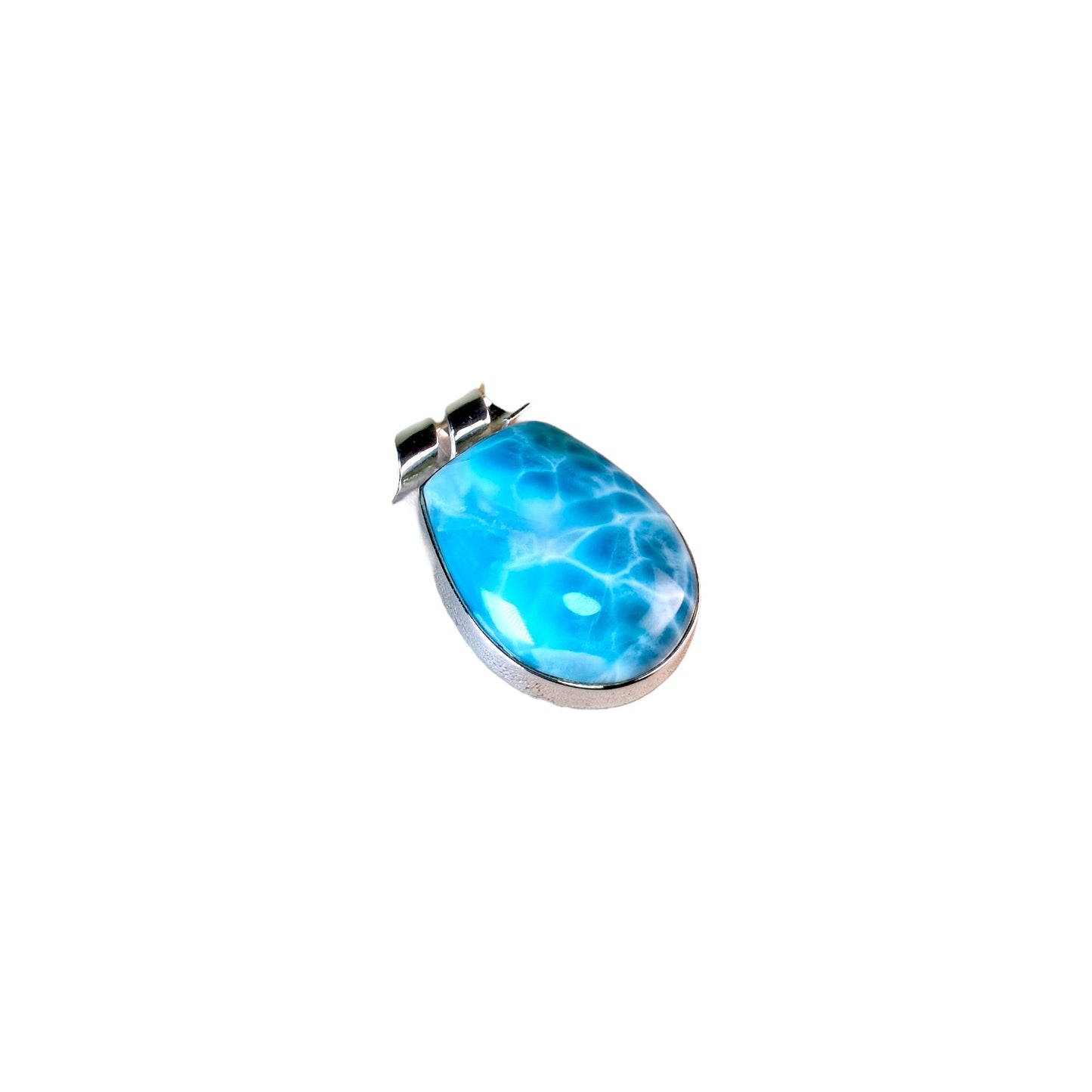 1.9 "in. Dominican Deep Blue Larimar Stone Pendant Handmade