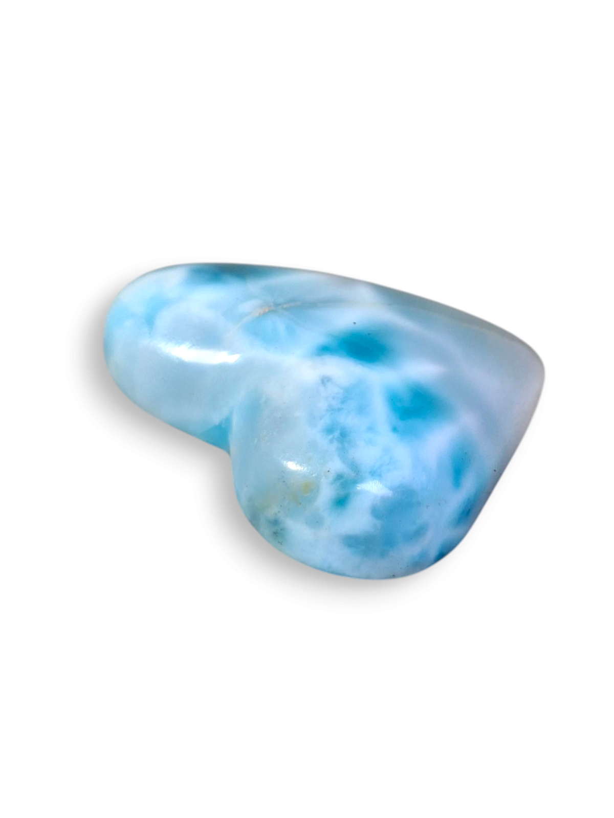 75 CT Larimar Heart Cabochon  Loose Blue Gemstone Natural Dominican  making
