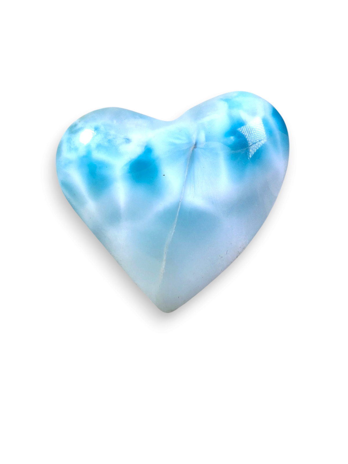 75 CT Larimar Heart Cabochon  Loose Blue Gemstone Natural Dominican  making